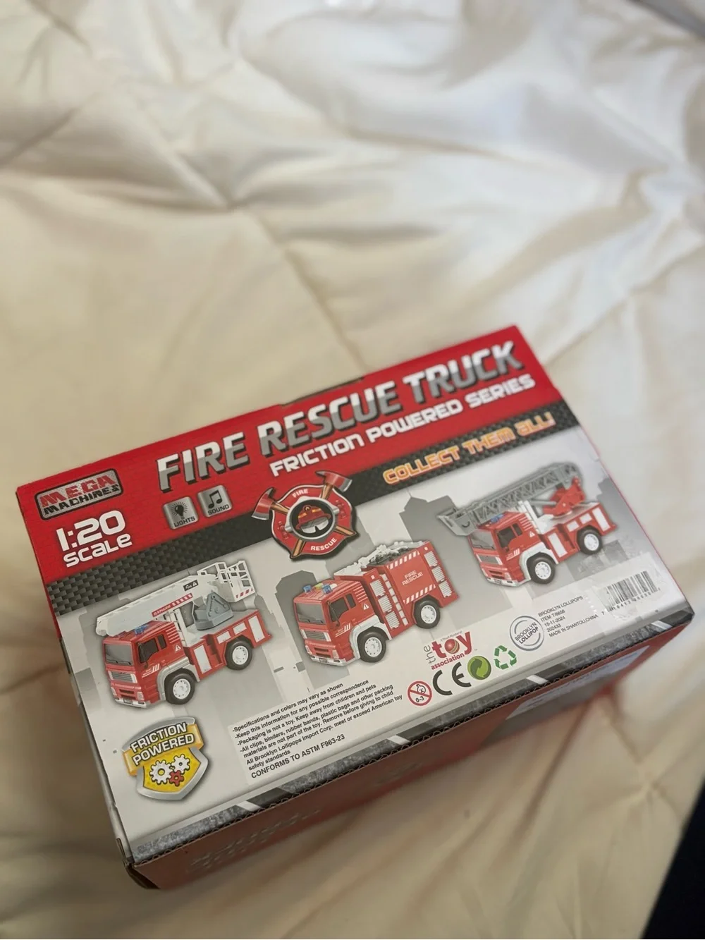 Machine Red and White Fire Rescue Truck Toy